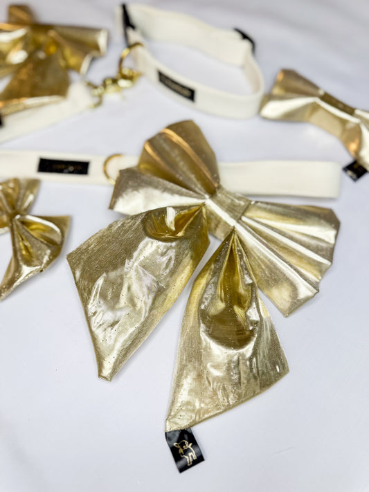 Champagne Metalic Gold Sailor Bows and Bow tie
