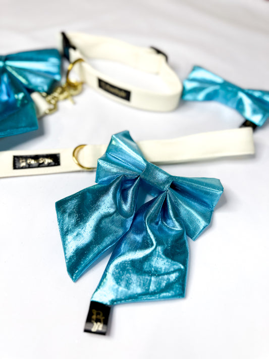 Midnight Metalic Blue Sailor Bows and Bow tie